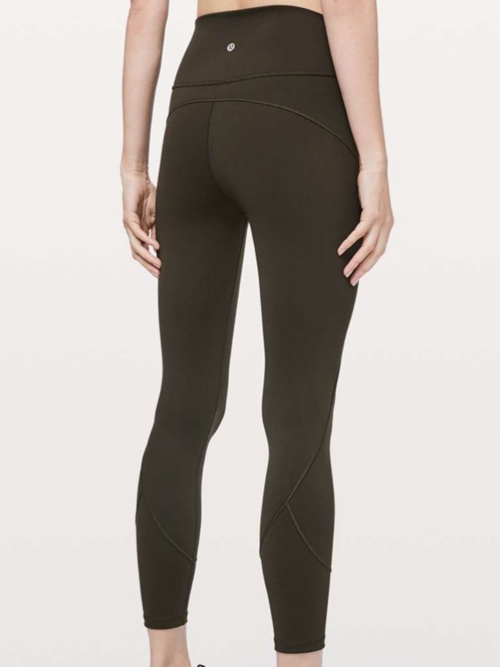 Lululemon In Movement 7/8 Leggings *Everlux 25" Dark Olive Green Size 6